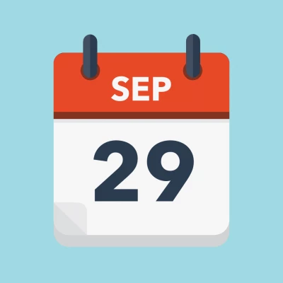 Calendar icon showing 29th September