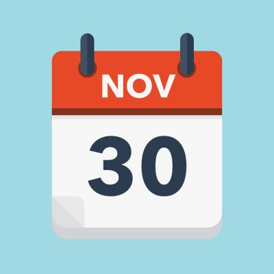 Calendar icon showing 30th November